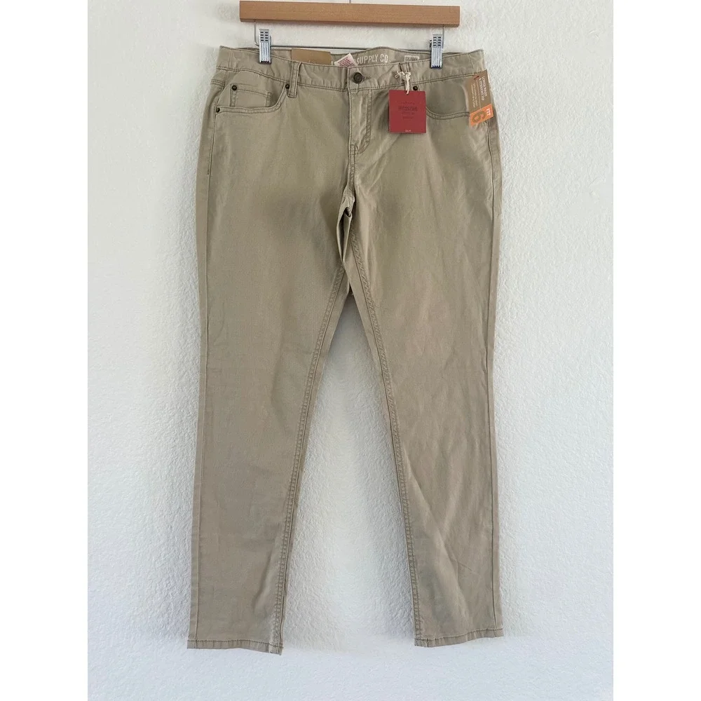 Mossimo Supply Co‎ Skinny Pants Womens 13 Khaki Low Rise Fit 6 Stretch Chino